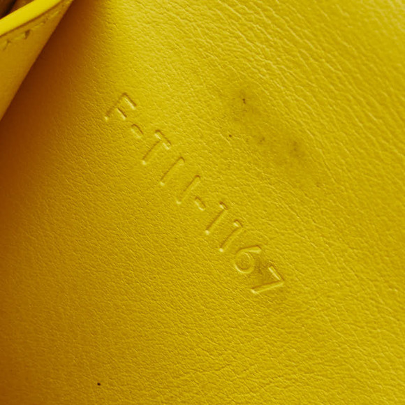 Celine Large Flap Multi-Function Long Wallet Greige Yellow Leather - Picture 10 of 12